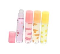 Gogogmee Brillo de Labios Transparente Sabor a Frutas, Hidratante y Protector Labial, Set de 4 Piezas en Roll-on, Adecuado para Cuidado Diario y Viaje