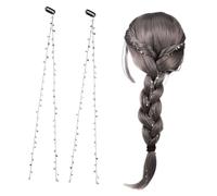 Gogogmee Cadenas Cabello Estrellas 2 Unidades Clip Para Trenzas Mujer Accesorios Para Extensiones Borlas Accesorios Pelo Mujer Fiesta Casual
