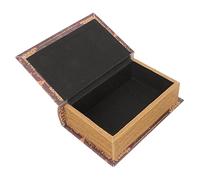 Gogogmee Caja de Almacenamiento de Navidad Forma de Biblia de Madera Caja de Obsequio para Adornos Navideños para Recuerdo de Fiesta