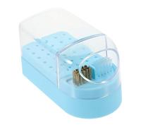 Gogogmee Caja de Exhibición para Pulir Brocas para Uñas Organizador de Almacenamiento de Uñas con 30 Ranuras Estuche Resistente Limpio Y Organizado