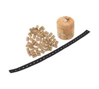 Gogogmee Caja de Moxa de Bambú Pequeña con 54 Conos de Artemisa, Quemador Portátil para Moxibustión en Hombros y Cuello, Soporte Tradicional para Terapia de Calor y Acupuntura
