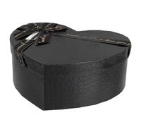 Gogogmee Caja de Obsequio de Papel Forma de Corazón Negra Tamaño Mediano Tapa para Chocolates Flores y Joyas Adecuado para San Valentín Cumpleaños y Regalos Originales Caja