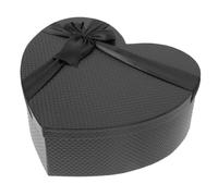 Gogogmee Caja de Obsequio Mediana en Forma de Corazón Negra 270X210X105 MM Caja para Arreglo Floral y Embalaje para San Valentín Propuesta y Regalos Creativos