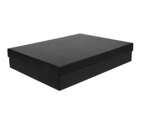 Gogogmee Caja de Obsequio Negra Rectangular 325X235 CM para Envolver Camisas Caja Plana para Fiesta Envase Decorativo Versátil para Regalos y Almacenamiento