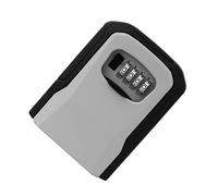 Gogogmee Caja de Seguridad Mural para Llaves con Combinación Aleación de Aluminio Color Gris Capacidad Amplia Resistente al Exterior con Ganchos Organizadores y Mecanismo de Bola de