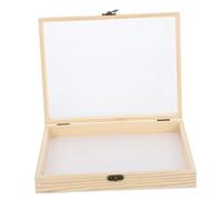 Gogogmee Caja Grande de Madera para Insectos 26X20X5 CM, Marco de Exhibición Transparente para Especímenes, Vitrina para Colección Educativa y Proyectos Científicos Escolares