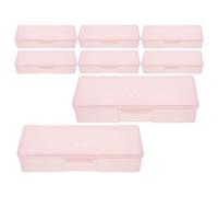 Gogogmee Caja Organizadora Grande para Herramientas de Manicura 8 Piezas de Plástico Resistente Color Rosa Estuche Portátil para Almacenamiento y Organización de Accesorios de Uñas