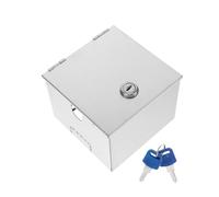 Gogogmee Caja Protectora para Enchufe de Acero Inoxidable con Cerradura Antirrobo Exterior Resistente para Protección de Tomacorrientes y Robusta para Exteriores