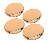 Gogogmee Caja Vacía para Sombras de Ojos y Rubor 4 Piezas con Espejo, Estuche Compacto Portátil de Plástico Dorado para Paleta de Maquillaje DIY y Viaje, Organizador Pequeño para