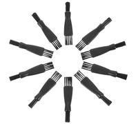 Gogogmee Cepillo de Limpieza para Afeitadora Eléctrica Masculina Cepillo Depilatorio de Doble Cabezal Compacto Negro 10 Piezas para Mantenimiento Casa y Viajes
