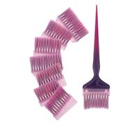 Gogogmee Cepillo para Teñir el Cabello Profesional con Mango Ergonómico, Cerdas Suaves para Aplicación Precisa, Kit de 2 Unidades Rojo y Azul para Salones de Peluquería y Mezcla de Tinte