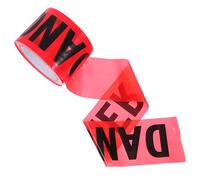 Gogogmee Cinta de Advertencia No Adhesiva 75 Mm Roja y Negra, Rollo de 100 Metros, Cinta de Barricada de Seguridad Resistente a Todo Clima para Zonas de Peligro y Obras Industriales