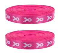 Gogogmee Cinta para Manualidades Temática Cáncer de Mama 10 MM X 9 M Rollo Doble de Cinta Decorativa Rosa Adecuado para Envolver Regalos Eventos y Actividades de Concienciación