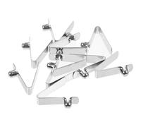 Gogogmee Clips de Resorte para Varillas de Tienda 6 Mm, Acero Niquelado, Botón Pulsador Doble Cabeza, 10 Unidades, Accesorios para Reparación de Paraguas y Equipamiento Outdoor Kayak