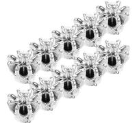 Gogogmee Colgantes de Tiara Mini de Pvc Plateada, 10 Piezas para Manualidades Diy, Abalorios para Bisutería y Decoración Creativa, Tamaño 1.7x1.8x0.8 Cm, Accesorios Únicos para Joyas