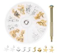 Gogogmee Colgantes para Uñas con Taladro Manual Accesorios para Manicura DIY Herramienta Práctica para Amantes del Nail Art Uso Casa y Salón Profesional Color Aleatorio Color Aleatorio