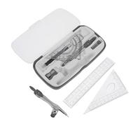 Gogogmee Conjunto de brújula regulador Regla pequeña Protractor y gobernante útiles Escolares para Kit de Regla transportador para la Escuela Kit de útiles Escolares el plastico Negro
