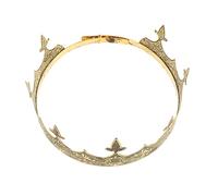 Gogogmee Corona Real Medieval de Aleación Vintage para Cosplay y Actuaciones Corona de Príncipe Elegante para Disfraces y Fiestas Temáticas
