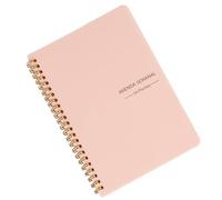 Gogogmee Cuaderno de Notas A5 en Espiral Cuaderno Escolar Práctico Planificador Mensual Tapa Transparente Mate Color Rosa Estudiantes y Oficina para Organizar