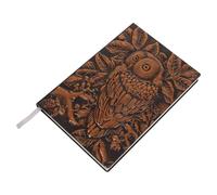 Gogogmee Cuaderno Vintage de Tapa Dura A5 Diseño de Búho, Cuaderno de Viaje Elegante de Cuero y Papel para Hacer Dibujos y Escribir Poemas