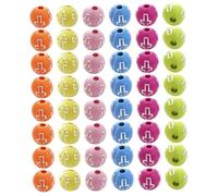 Gogogmee Cuentas Espaciadoras Cruzadas Acrílicas 10 Mm Color Mixto 100 Unidades Agujero Grande para Hacer Rosarios, Pulseras y Llaveros Diy, Kit para Fabricación de Joyas Artesanales