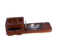 Gogogmee de Madera Maciza para Cigarros con Soporte para Vaso de Whisky y Cajón Integrado Bandeja Amplia y Portátil para Oficina y Hogar Organizador Vintage para