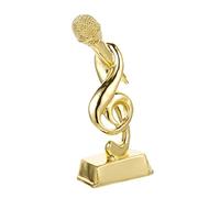 Gogogmee De Música De Premios Micrófono Dorado Escritorio Delicado Concurso De Canto De La Competencia Micrófono Decorativo De Oro