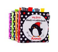 Gogogmee de Niña Negro Blanco Resistente Sensorial Estimulación Visual Educación Temprana para Recién Nacidos y Infantiles Animales Cognición