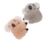 Gogogmee Decoración para Manija de Espejo Retrovisor Motocicleta, 2 Piezas Koala de Peluche en Color Caqui y Gris, Adornos Lindos para Accesorios de Motos y Decoración Exterior