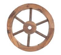 Gogogmee Decoración Rueda de Madera Natural Rústica para Pared Oficina Jardín Acogida