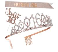 Gogogmee Decoraciones Para Fiestas De Cumpleaños Corona y Topper Para Tarta Para Celebraciones De Mujer De Años