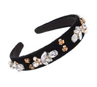 Gogogmee Diadema Barroca de Perlas y Cristales Accesorio Elegante para Mujer Ligera y Cómoda para Bodas Fiestas y Uso Diario