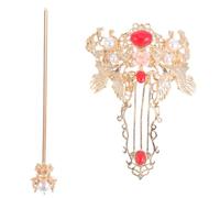 Gogogmee Diadema China Cabello Pasador de Horquilla Estilo Retro Set Dorado de 1 Pieza para Peinados Tradicionales y Ocasiones Obsequios