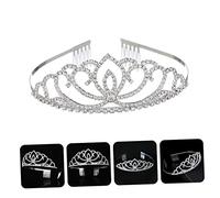 Gogogmee Diadema de Novia con Cristales Brillantes Tocado de Princesa Elegante para Bodas y Fiestas Diseño con Peines para Mujer y Niñas