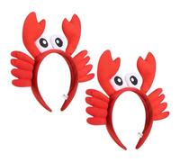 Gogogmee Diademas de Cangrejo de Animales del Océano para Adolescentes, Tamaño 25x20 Cm, Diademas Flexibles para Cosplay y Fiestas de Halloween, Accesorios de Disfraz para Mujer, Pack 2