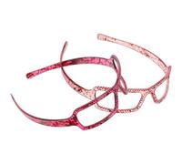 Gogogmee Diademas Faciales Creativas Diseño de Gafas 2 Unidades Colores Rojo Claro y Rojo Vino Accesorios Cabello Suaves y Cómodos Ideales para Spa Maquillaje y Uso Diario