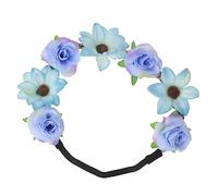 Gogogmee Elegante de Flores para El Cabello Diadema con Velo de Rosas Diadema de Novia para Fiesta de Actuación