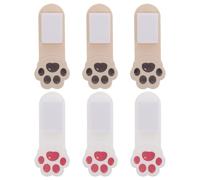 Gogogmee Elevador de Asiento de Inodoro 6 Piezas Manija Tipo Pata de Gato y Gris, Plástico Duradero, Herramienta Higiénica para Baño, Hotel y Oficina, Evita Contacto Directo