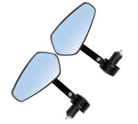Gogogmee Espejos Retrovisores para Manillar de Motocicleta de Aluminio Cnc Soporte Metálico Duradero Vidrio de Ajustables para Posición de Conducción Compatibles Mayoría de Motos