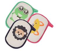 Gogogmee Esponjas De Baño Para Bebés Esponja De Ñiño 3 Unidades Tamaño Pequeño Diseño De Dibujos Animados Uso Infantil Recién Nacidos Gancho Para Baño Diario