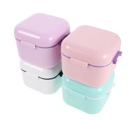 Gogogmee Estuche Organizador para Herramientas de Manicura 4 Piezas con Filtro de Malla, Caja de Limpieza y Almacenamiento Resistente al Impacto, Colores, Morado, Adecuado para