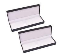 Gogogmee Estuche Pack de 2 Unidades Negro para Lápices de Cuero PU Resistente al Agua y Fácil de Abrir para Papelería de Oficina y Negocios