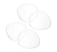 Gogogmee Estuche para Prótesis Forma de Corazón Transparente 2 Unidades Caja Portátil para y Contenedor Doméstico Práctico para Uso Diario y Viajes