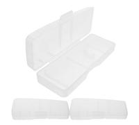 Gogogmee Estuche Transparente para Maquinillas de Afeitar Manuales, Caja Portátil de PP Compatibilidad para Viaje y Maleta, Pack de 3 Unidades