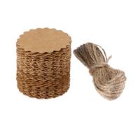 Gogogmee Etiquetas Colgantes de Papel Kraft con Cuerda de Cáñamo, 201 Piezas, Prácticas y Fáciles de Escribir para Regalos y Manualidades Creativas