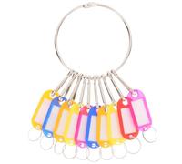 Gogogmee Etiquetas para Llaves de Identificación de Clave, Ligeras y Fáciles de Usar, Material de Hierro y Plástico para Mochilas Infantiles y Equipaje en Escuela y Oficina
