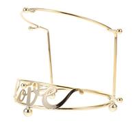 Gogogmee Expositor de Tiara de Metal de 2 Niveles, Soporte para Diademas y Tiaras de Novia, Estante Resistente y Duradero de 13 Cm de Altura, Organizador Elegante para Accesorios de Boda