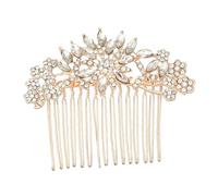 Gogogmee Exquisito Peine para El Cabello de Novia Tocado de Boda para Mujer Oro Rosa para Dama de Honor