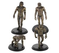 Gogogmee Figuras de Evolución de Hombres Primitivos de Plástico, Juego Educativo Portátil 4 Piezas para Lecciones de Historia y Aprendizaje en Casa