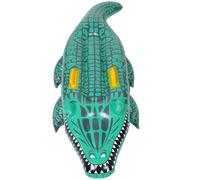 Gogogmee Flotador Inflable Cocodrilo Verde PVC con Válvula Rápida para Piscina Playa y Lago Tabla Surf Flotante Multifuncional para Adultos y Uso Diario